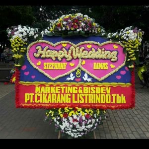 Bunga Papan Happy Wedding 04